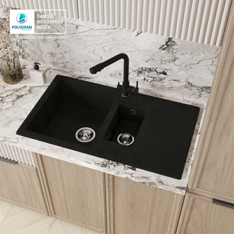 Кухонная мойка Polygran BRIG-870 Цвет Космос