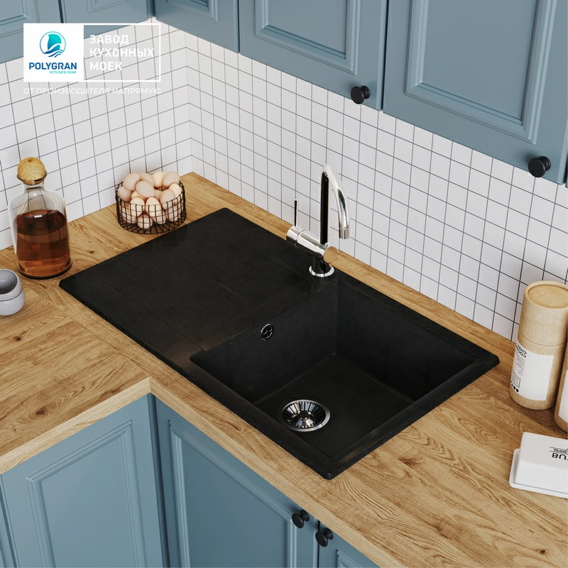 Кухонная мойка Polygran GALS-860 цвет космос