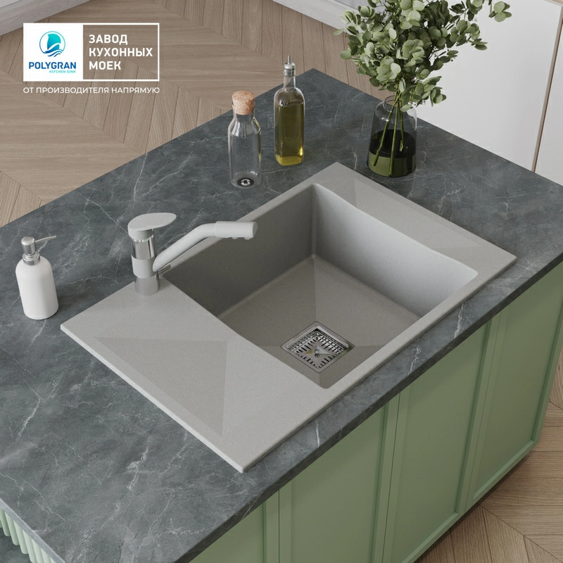 Кухонная мойка Tolero BLADE-780 Цвет Платина