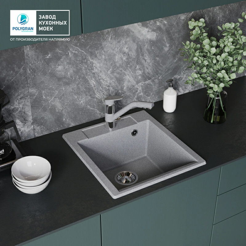 Кухонная мойка Tolero R-117 Цвет Грей