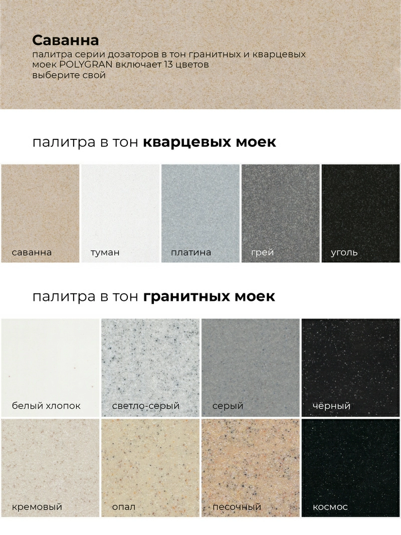 Смеситель кухонный Низкий Саванна