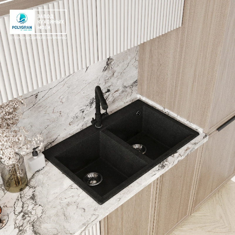 Кухонная мойка Polygran BRIG-790 Цвет Космос