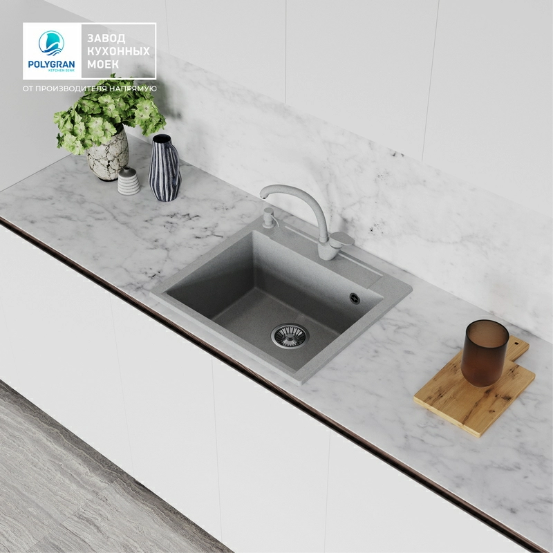 Кухонная мойка Polygran ARGO-560 Цвет Серый