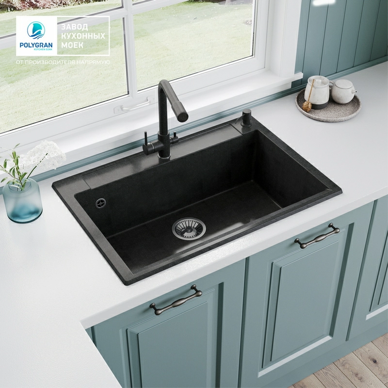 Кухонная мойка Polygran ARGO-760 Цвет Космос