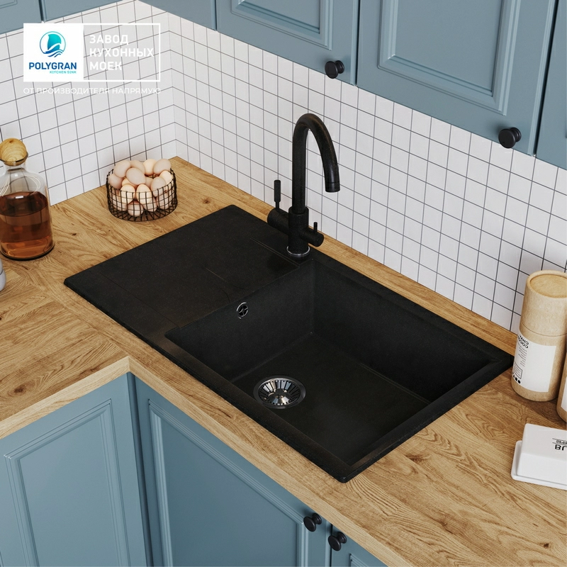 Кухонная мойка Polygran GALS-862 цвет космос