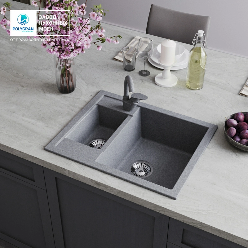 Кухонная мойка Tolero R-109 Цвет Грей