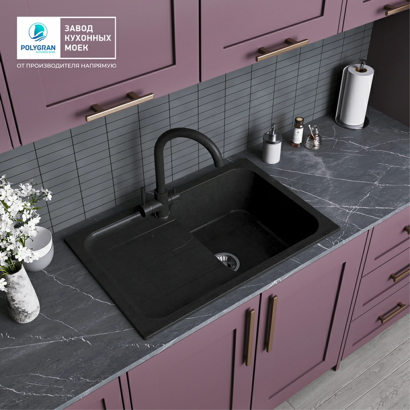 Кухонная мойка Polygran ALTO-780 Цвет Космос