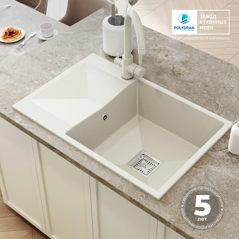 Кухонная мойка Tolero BLADE-760 Цвет Туман