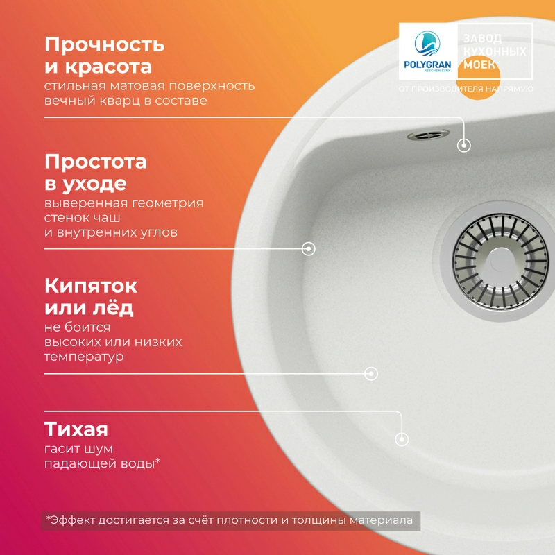 Кухонная мойка Quartzbond BOND-480 Цвет Туман